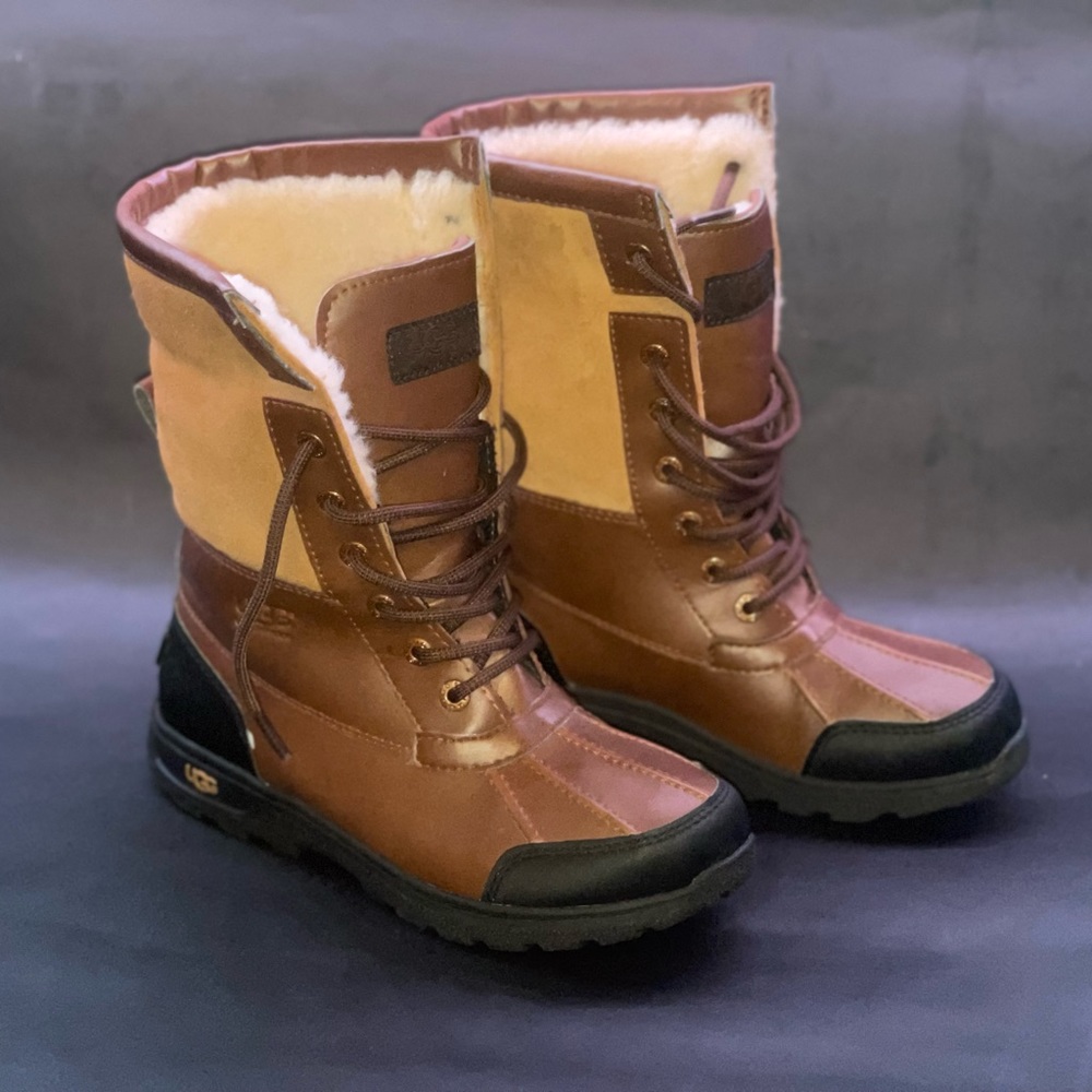 UGG® Kids' Butte II Waterproof and Leather Winter Boots